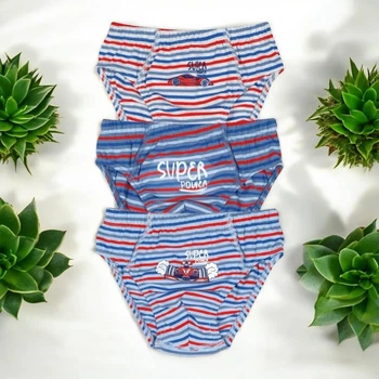 Набор 3 шт плавки хлопковые для мальчика Baykar Полоска р 4 134-140 см 7-8 лет арт 3417