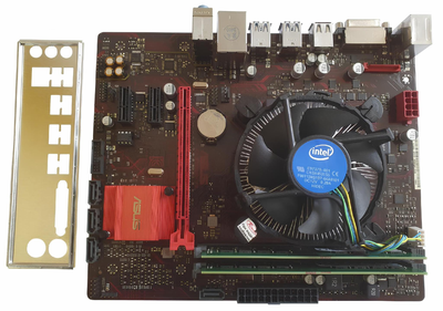 Комплект: Материнская плата ASUS B150M / CPU Intel i5-6400 (4 ядра, 2.7-3.3 GHz)/ ОЗУ DDR4 16Gb / Кулер BOX