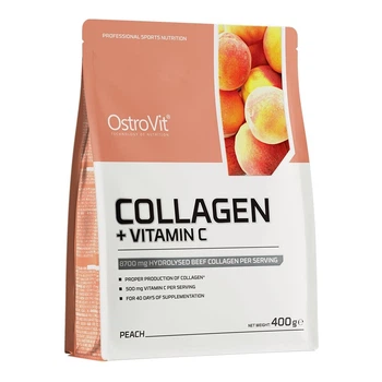 Препарат для суглобів і зв'язок OstroVit Collagen + Vitamin C, 400 грам - Персик