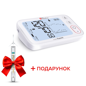 Тонометр автоматичний з адаптером із роз'ємом Type-C ProMedica Superb + Термометр Gamma Thermo Zoom в подарунок
