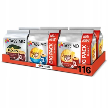Капсули Jacobs Tassimo Mix 6 x 21 = 116 штук мегапакет XXL 5+1