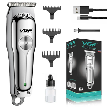 Беспроводная машинка для стрижки волос 3в1 с дисплеем и USB VGR V 071 (см11360)