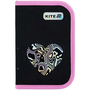 Пенал Kite без наполнения 1 отделение 2 отворота Love is