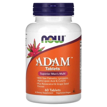 Улучшенные мультивитамины для мужчин ADAM NOW Foods 60 таблеток