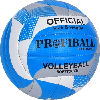 Мяч ProfiBall волейбольный размер - №5, 18 панелей, PU голубой (1166ABCBL)