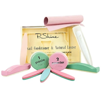 Набор для сияющего японского маникюра P.Shine Japan Nail Buffer Kit 9 предметов (4562239732443)