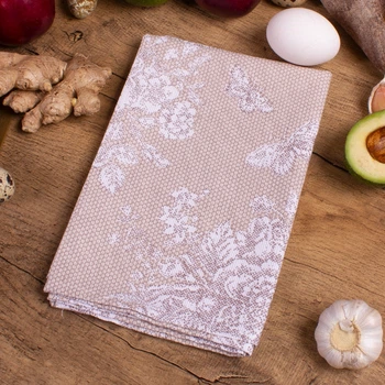 Полотенце вафельное Mirson №511 Waffle Cream lace 45х60 см (2200006739760)