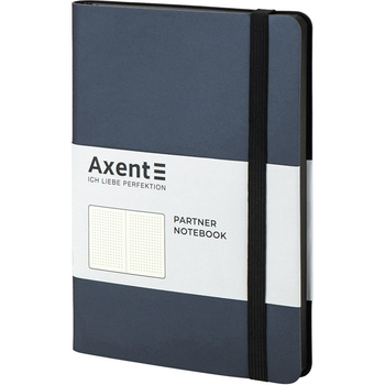 Книга записна Axent Partner Soft А5 96 аркушів, крапка, гнучка обкладинка, срібно-синя 8310-14-A 4251458783762