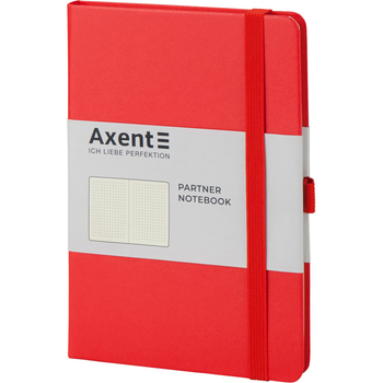 Книга записна Axent Partner А5 96 аркушів, крапка, тверда обкладинка, червона 8306-05-A 4251458783021