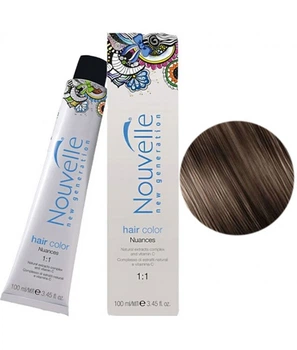 Крем-краска для волос Nouvelle Hair Color 4 Средне-коричневый натуральный 100 мл
