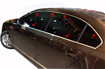 Окантовка окон из нержавеющей стали Carmos для Volkswagen Jetta 2011-2018 (12 шт.)
