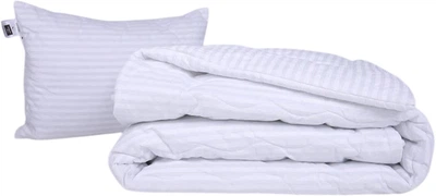 Набор MirSon №1122 СоІог Fun Line Одеяло зимнее Евро 200х220 см 17-0605 Stripe White Thinsulate + Подушка 50x70 см (2200010875225)