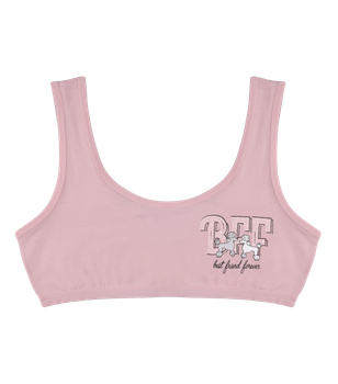 Подростковый топ с принтом Best Friend Forever на широких бретельках - Donella - 6071PB11 - 152-158 см - Персиковый