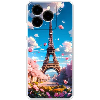Силиконовый Чехол с Картинкой для Ulefone Note 20 Pro Принт (Париж, Эйфелева Башня) (65172-ysm035)