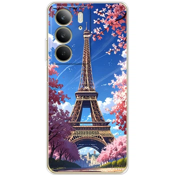 Силиконовый Чехол с Картинкой для Realme C75 Принт (Париж, Эйфелева Башня) (65429-ysm036)
