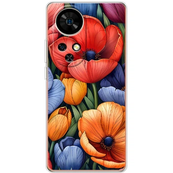 Силиконовый Чехол с Картинкой для Ulefone Note 17 Pro Принт (Цветы) (65170-ysm012)