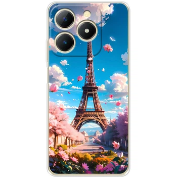 Силиконовый Чехол с Картинкой для Realme C61 Принт (Париж, Эйфелева Башня) (65439-ysm035)