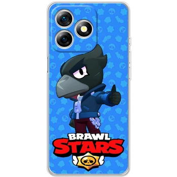 Силиконовый Чехол с Картинкой для Ulefone Note 18 Pro Принт (Бравл Старс Ворон, Brawl Stars Crow) (65171-ysm016)