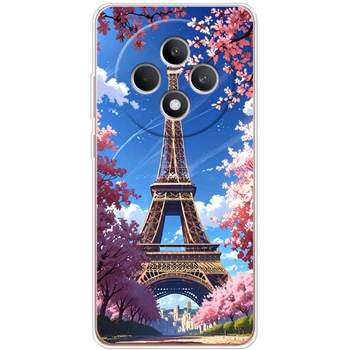 Силиконовый Чехол с Картинкой для OPPO Reno 12 F Принт (Париж, Эйфелева Башня) (65435-ysm036)