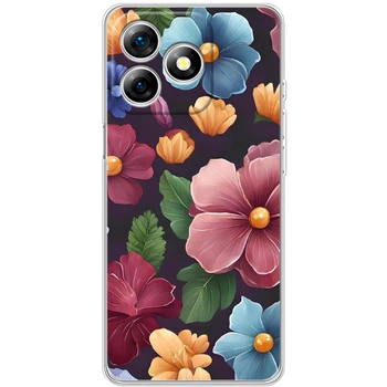 Силиконовый Чехол с Картинкой для Ulefone Note 18 Pro Принт (Цветы) (65171-ysm013)