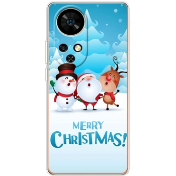 Силиконовый Чехол с Картинкой для Ulefone Note 17 Pro Принт (Новогодний, Веселая Компания) (65170-ysm1896)