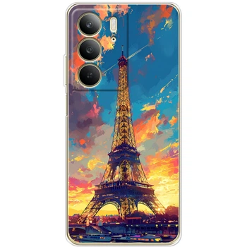 Силиконовый Чехол с Картинкой для Realme C75 Принт (Париж, Эйфелева Башня) (65429-ysm038)