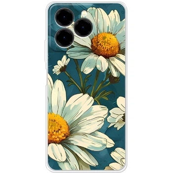 Силиконовый Чехол с Картинкой для Ulefone Note 20 Pro Принт (Цветы, Ромашки) (65172-ysm011)