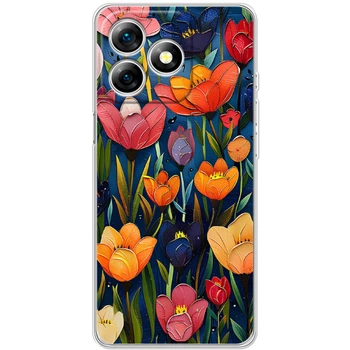 Силиконовый Чехол с Картинкой для Ulefone Note 18 Pro Принт (Цветы) (65171-ysm010)