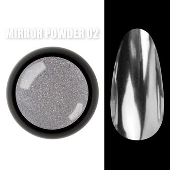 Зеркальная втирка для дизайна ногтей (серебряная) Mirror powder №2 Designer Professional