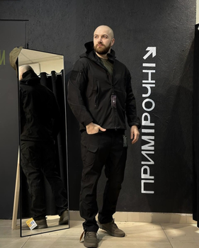 Костюм тактичний водостійкий весна літо Чорний Розмір 4XL (23954)