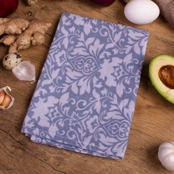 Полотенце рогожа-полупанама Mirson №217 Blue patterns 45х60 см (2200006739098)