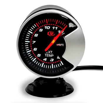 Указатель температуры выхлопных газов Ket Gauge 602708 Ø60 мм с LED подсветкой | Прибор датчик автомобильный