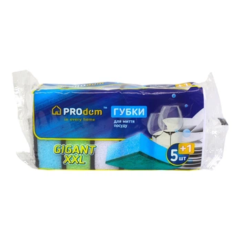 Губки кухонні ProDom Gigant XXL 5+1 шт, 10015 (98*68*35)