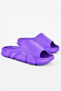 Шлепки детские для девочки пена фиолетового цвета Без бренда размер 34,35 (200054)
