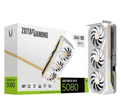 Видеокарта Zotac GeForce RTX 5080 Solid OC White 16GB GDDR7 DLSS4 (ZT-B50800Q-10P) EU
