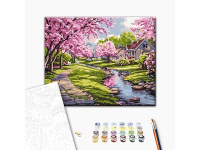 Картина по номерам Сакура у дома, Brushme (40х50 см), BS54231