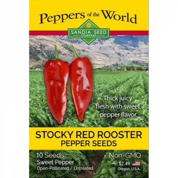 Семена сладкого перца Stocky Red Roaster (Копчёный красный перец) 2023 г.