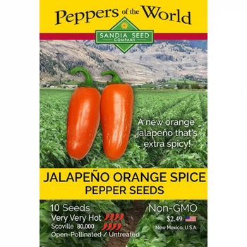 Семена острого перца Jalapeno Orange Spice (Халапеньо острый Апельсин) 80000, 2023 г.