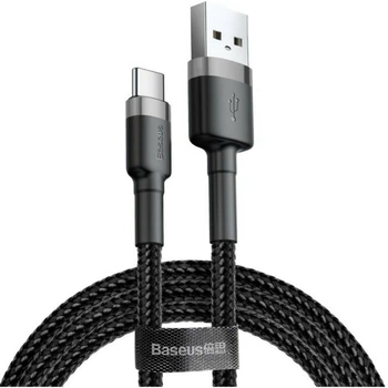 Кабель Baseus cafule Cable USB to Type-C 2A 3m Black-Grey (CATKLF-UG1)