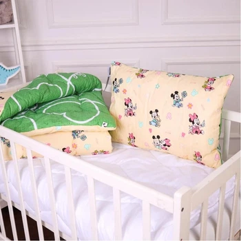 Набір дитячий для сну MirSon Kids Time антиалергенний зимовий 20-0043 Green Mikey Mouse 140x205 см Бавовна (2200009666339)