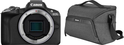 Набор Фотоаппарат Canon EOS R50 Body Black (5811C029AA) + Сумка Vanguard Vesta Aspire 30 Gray (DAS302719)
