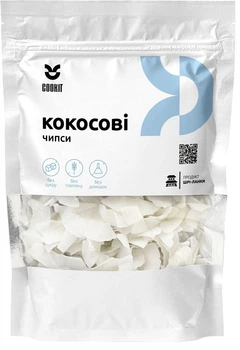 Натуральные кокосовые чипсы COOKIT Фрипсы из сушеного кокоса без сахара 60 г (0.06 кг) (4820251841209)