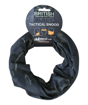 Баф KOMBAT UK Tactical Snood Uni мультікам чорний (kb-ts-btpbl)