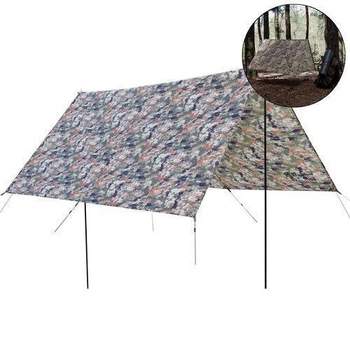 Туристический тент со стойками +оттяжки Tramp. 3,0х3,0м. Камуфляж. Тент от дождя и солнца UTRT-104