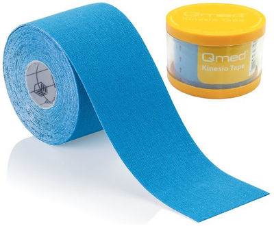 Кінезіо тейп Kinesio Tape, блакитний Qmed Синій 000311007