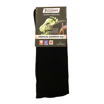 Діабетичні шкарпетки зі сріблом Medical Bamboo AG+ FootMate M - 39/41 Чорний 000311411
