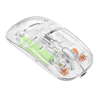 Безпроводная прозрачная аккумуляторная мышка Dual-mode mouse 2.4 ГГц+Вluetooth 5.0