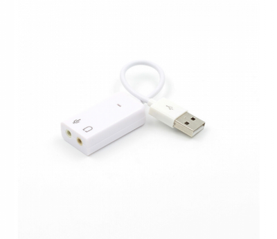 Контроллер USB-sound card (5.1) 3D sound (Windows 7 ready), White, OEM