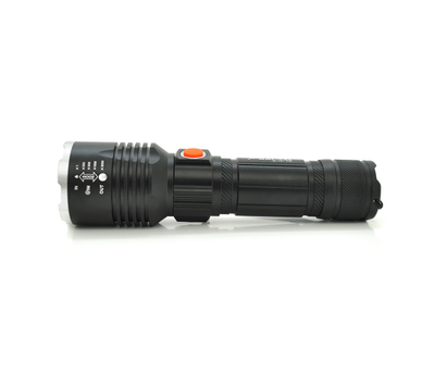 Ліхтар ручний Bailong P07-P50, 1LED Cree XHP50.2, 19W, 5 режими, ZOOM, 18650 - 8800mah, Black, IP40, кабель USB-micro, 160х45х32