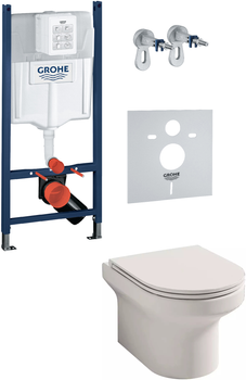 Інсталяція GROHE Rapid SL 3884000G з унітазом PRIMERA Ring 8320026 Rimless із сидінням Soft Close дюропласт